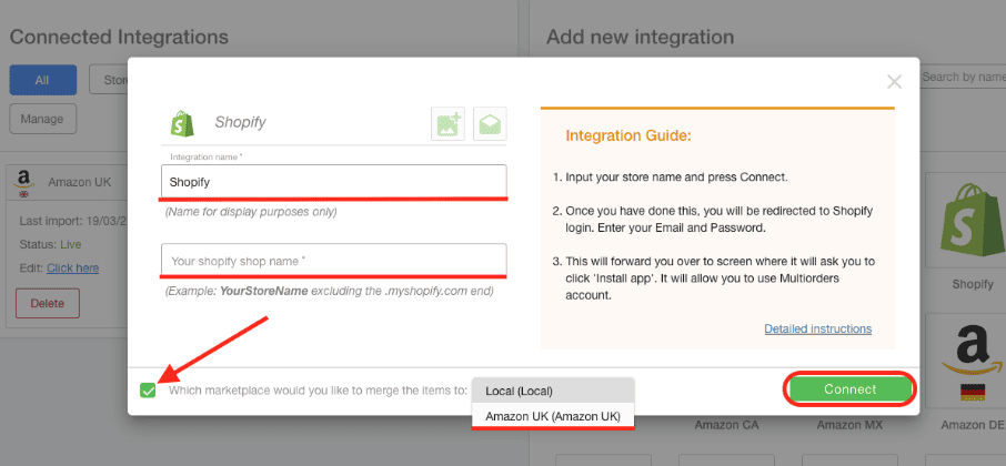 How to connect Shopify to Amazon FBA.