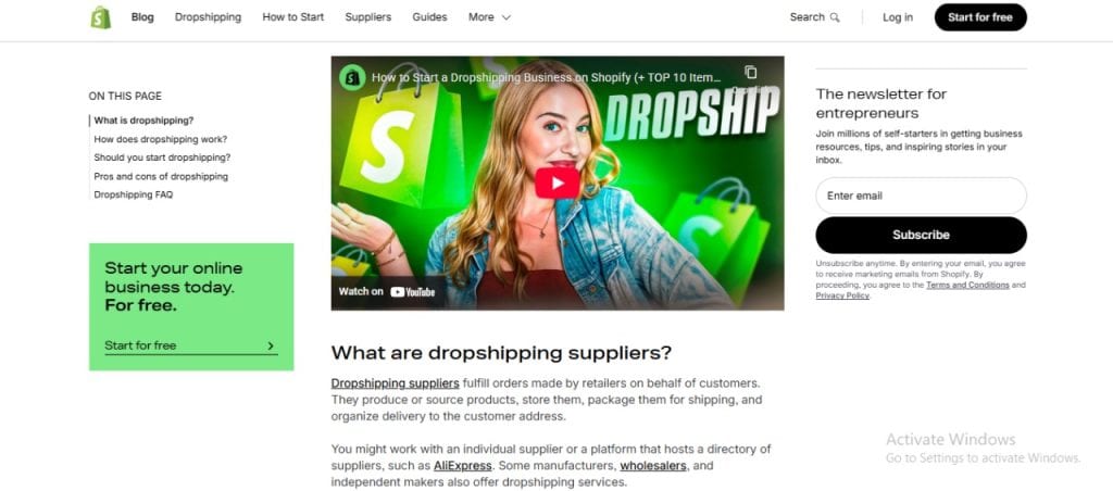 Illustration showing how dropshipping works supplier ships products directly to customer after store owner receives an online order.