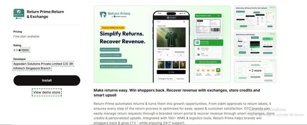 Easy product exchange and return process with Return Prime for a smooth and hassle-free shopping experience.
